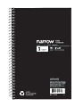 OfficeMax® Brand Notebook, 5" x 8", 1 Subject, Narrow Rule, Black