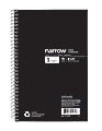 OfficeMax® Brand Notebook, 5" x 8", 1 Subject, Narrow Rule, Black 1 thumbnail image