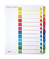 Office Depot® Brand Preprinted Index Dividers, Numbers 1-12, 8 1/2" x 11", 30% Recycled, Assorted Colors 1 thumbnail image