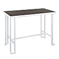 LumiSource Roman Counter Table, 34-3/4"H x 48"W x 24-1/4"D, Espresso/Vintage White