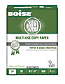 Boise® X-9® Multi-Use Copy Paper, Letter Size (8 1/2" x 11"), 92 (U.S.) Brightness, 24 Lb, White, Ream Of 500 Sheets