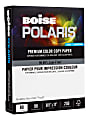 Boise® POLARIS® Colored Copy Paper, Letter Size (8 1/2" x 11"), 98 (U.S.) Brightness, 80 Lb, FSC® Certified, White, Pack Of 250 Sheets