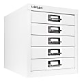 Bisley 15"D Vertical 5-Drawer File Cabinet, White