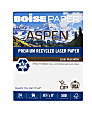 Boise ASPEN® Laser Paper, 1 Ream, White, Letter Size (8 1/2" x 11"), Ream Of 500 Sheets, 30% Recycled, FSC® Certified, 24 Lb, 96 Brightness 1 thumbnail image