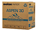 Boise® ASPEN® 30 SPLOX® Paper, Speed-Loading Reamless Paper, Letter Size (8 1/2" x 11"), 20 Lb, FSC® Certified, Ream Of 2,500 Sheets