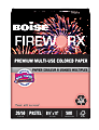 Boise® FIREWORX® Multi-Use Pastel Color Paper, Letter Paper Size, 20 Lb, 30% Recycled, FSC® Certified, Jammin' Salmon, 500 Sheets Per Ream, Case Of 10 Reams 1 thumbnail image