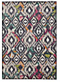 Linon Washable Outdoor Area Rug, Capner, 2' x 3', Ivory/Charcoal 1 thumbnail image