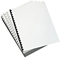 OfficeMax Custom Laser Cut Sheets, 8-1/2"W X 11"L, 1 Part, 24 lb. Bond, Blank White, with 19 Hole GBC Punching on the left side 1 thumbnail image