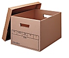 OfficeMax Heavy-Duty Storage Boxes, Letter/Legal, 10" x 12" x 15", 60% Recycled, Kraft, Pack Of 12