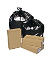 Pitt Plastics Re-Run 0.75-mil Can Liners, 24" x 23", 10 Gallons, Black, Pack Of 500