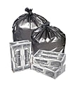 Pitt Plastics 1.5-mil Titanium Can Liners, 33 Gallons, 33" x 40", Silver, Pack Of 100 1 thumbnail image
