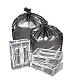 Pitt Plastics 1.5-mil Titanium Can Liners, 33 Gallons, 33" x 40", Silver, Pack Of 100