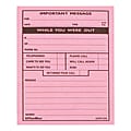 OfficeMax Message Pads, 4 1/4" x 5 1/2", 1 Message Per Page, 50 Sheets, Pink, Pack Of 12 1 thumbnail image