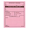 OfficeMax Message Pads, 4 1/4" x 5 1/2", 1 Message Per Page, 50 Sheets, Pink, Pack Of 12