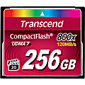 Transcend Premium 256 GB CompactFlash - 120 MB/s Read - 60 MB/s Write - 800x Memory Speed - Lifetime Warranty