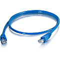 C2G-10ft Cat5e Snagless Unshielded (UTP) Network Patch Cable (TAA Compliant) - Blue - Category 5e for Network Device - RJ-45 Male - RJ-45 Male - TAA Compliant - 10ft - Blue