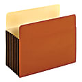 Office Depot® Brand File Pockets With Tyvek® Gussets, 7" Expansion, Letter Size, Brown, Box Of 5 File Pockets
