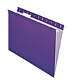 Office Depot® Brand Hanging Folders, Letter Size, 1/5 Tab Cut, Violet, Box Of 25