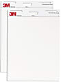 3M™ Bleed-Resistant Flip Charts, 25" x 30", White, 40 Sheets Per Pad, Pack Of 2 Pads