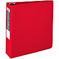 Office Depot® Brand Nonstick 3-Ring Binder, 3" Round Rings, 49% Recycled, Red