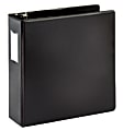 Office Depot® Brand Durable Round-Ring Reference 3-Ring Binder With Label Holder, 3" Round Rings, 49% Recycled, Black