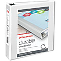 Office Depot® Brand Durable View 3-Ring Binder, 2" Slant Rings, 49% Recycled, White