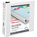 Office Depot® Brand Durable View 3-Ring Binder, 3" Slant Rings, White