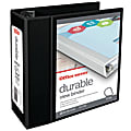 Office Depot® Brand Durable View 3-Ring Binder, 5" Slant Rings, 49% Recycled, Black