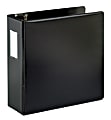 Office Depot® Brand Durable 3-Ring Binder With Label Holder, 4" D-Rings, 100% Recycled, Black