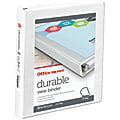 Office Depot® Brand Durable View Slant-Ring 3-Ring Binder, 1" Slant Rings, 49% Recycled, White
