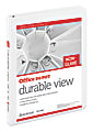 Office Depot® Brand Durable Nonglare View Binder, 1/2" Rings, 100% Recycled, White