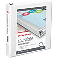 Office Depot® Brand Durable View 3-Ring Binder, 1 1/2" Slant Rings, White