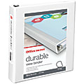 Office Depot® Brand Durable View 3-Ring Binder, 1 1/2" Slant Rings, 49% Recycled, White