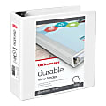 Office Depot® Brand Durable View 3-Ring Binder, 4" Slant Rings, 49% Recycled, White