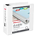 Office Depot® Brand Durable View 3-Ring Binder, 4" Slant Rings, White