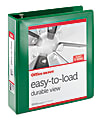 Office Depot® Brand Easy-to-Load Durable D-Ring View Binder, 2" Rings, 100% Recycled, Green