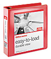 Office Depot® Brand Heavy-Duty Easy-To-Load View 3-Ring Binder, 2" Slant Rings, Rio Red