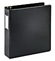 Office Depot® Brand Durable Round-Ring Reference 3-Ring Binder With Label Holder, 2" Round Rings, Black