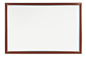 INFUSE Magnetic Dry-Erase Whiteboard, 36" x 48", 100% Recycled, Aluminum Frame With Mahogany Finish