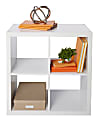 Brenton Studio® Cube Bookcase, 4-Cube, 27-5/16"H x 27-3/8"W x 14-7/8"D, White 1 thumbnail image