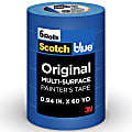 Scotch®Blue Original Multi-Surface Painter's Tape, 6 Tape Rolls, 0.94 in x 60 yd, 3" Core, Blue - 209024EVP 1 thumbnail image