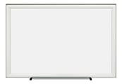 Realspace™ Magnetic Dry-Erase Whiteboard, Steel, 24" x 36”, White, Silver Aluminum Frame 1 thumbnail image