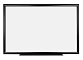 Realspace™ Magnetic Dry-Erase Whiteboard, Steel, 24" x 36”, White, Black Aluminum Frame