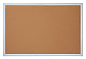 Office Depot® Brand Cork Bulletin Board, 36" x 60", Aluminum Frame With Silver Finish 1 thumbnail image