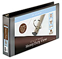 Office Depot® Brand Heavy-Duty View 3-Ring Binder, 3" D-Rings, Black