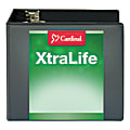 Cardinal® XtraLife™ ClearVue™ Nonstick Locking Slant 3-Ring Binder, 6" D-Rings, Black 1 thumbnail image