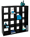 Brenton Studio® Cube Bookcase, 16-Cube, Black