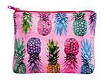 Divoga® Tropical Punch Collection Pineapple Pencil Pouch, 6"H x 8"W x 13/16"D, Pink