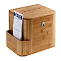 Safco® Bamboo Suggestion Box, 14"H x 10"W x 8"D, Natural Bamboo