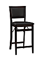 Linon Baker Faux Leather Folding Counter Stool, Espresso/Dark Brown 1 thumbnail image